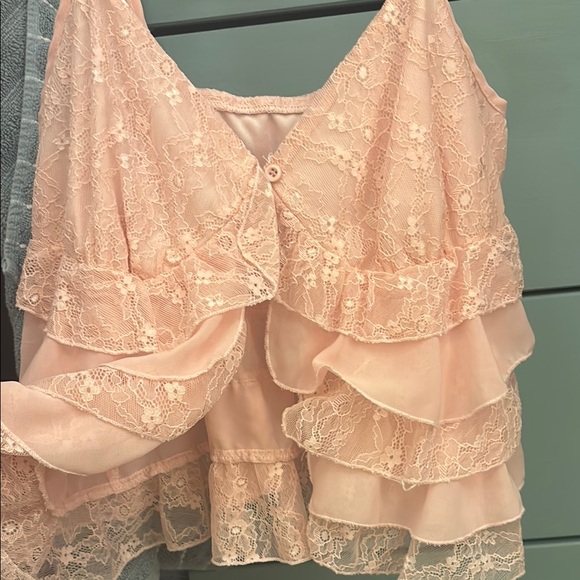 Pink Lace Ruffle Camisole - Picture 2 of 2